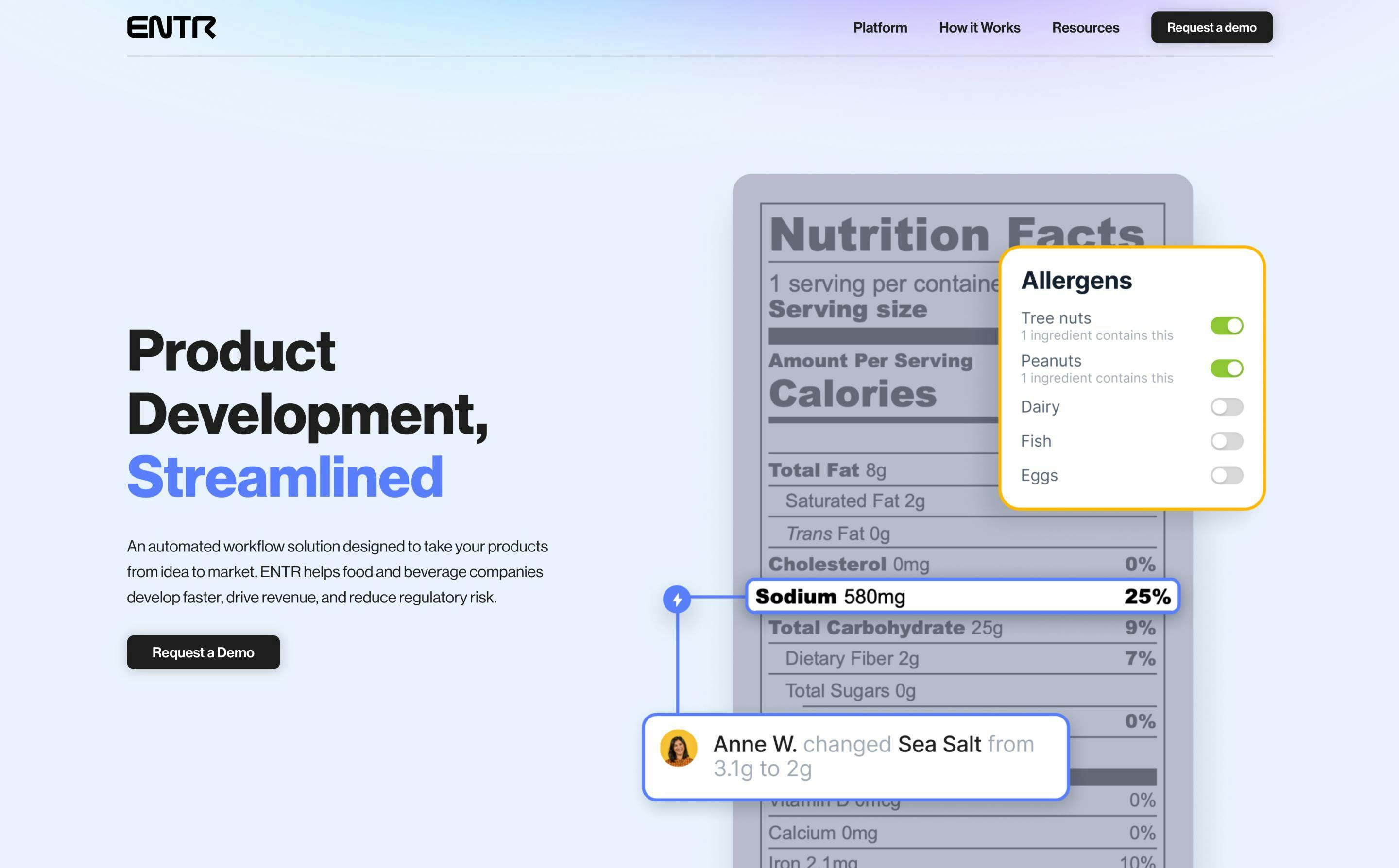 ENTR Technologies website screenshot
